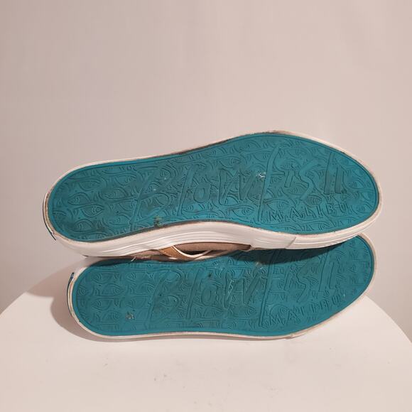 Blowfish Malibu Womens Canvas Strappy High Top Sneakers Size 10 Taupe Casual - Picture 9 of 12